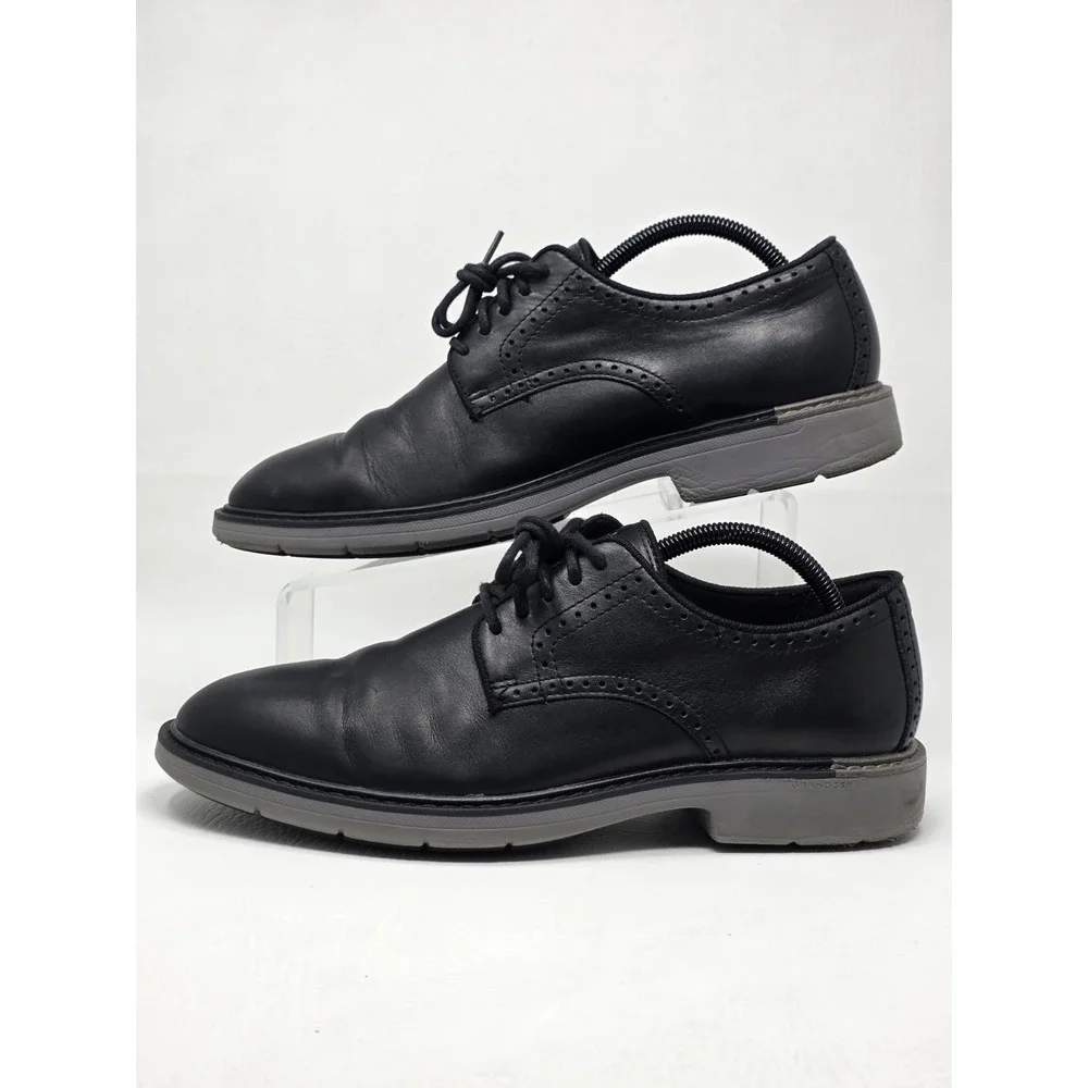 Cole Haan Go To Plain Toe Oxfords Black Leather Mens Size 9M C34123 Pre-owned